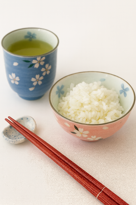 סט אישי קרמי פרחוני